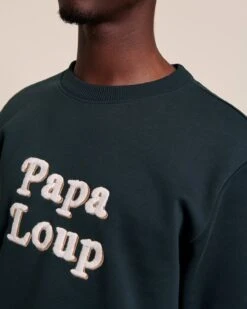 Le Sweat Papa Loup En Coton Bio - Charbon -Bijoux Magasin 23WSweaticoniquecharbon PapaLoup1 emoiemoi LOOK25 3002web