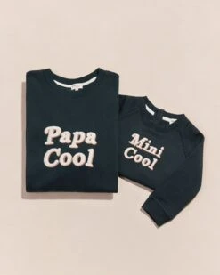 Le Duo De Sweats Papa Cool / Mini Cool En Coton Bio - Charbon