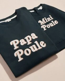 Le Duo De Sweats Papa Poule / Mini Poule En Coton Bio - Charbon -Bijoux Magasin 23WSweaticoniquecharbon papapoule Sweatminipoule emoiemoi 40 786web