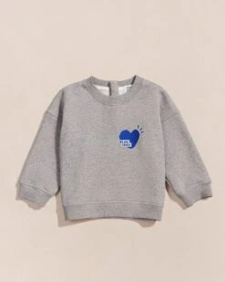 Le Sweat We Are Family Enfant En Coton Bio - Gris Chiné