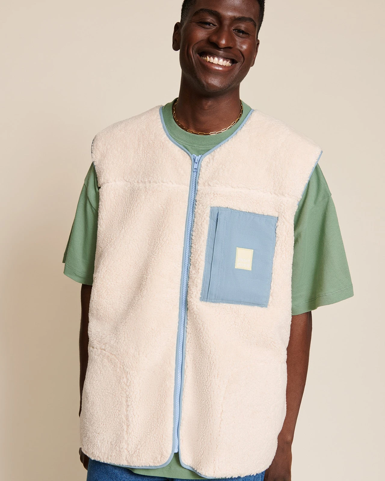 La Veste Vic Unisexe En Bouclette De Coton Bio - Crème 5 La Veste Vic Unisexe En Bouclette De Coton Bio - Crème – Image 3