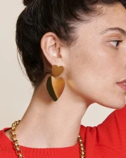 Les Boucles D'oreilles Very Big Love - Dorées à L'or Fin 24 Carats -Bijoux Magasin 23Wbouclesd oreillesVeryBigLovedoree chainechunkyXXL emoiemoi 34 3542web