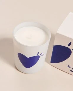 La Bougie Le Grand Amour En Cire Végétale - Senteur Orange Cannelle - Bleu -Bijoux Magasin 23Wbougielegrandamourcoeurbleu emoiemoi 03 786web