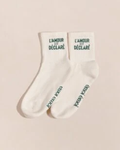 Les Chaussettes L'amour Est Déclaré - Crème