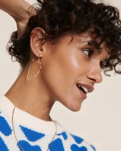 Les Créoles Grands Cœurs - Dorées à L'or Fin 24 Carats -Bijoux Magasin 23Wcreolesgrandscoeurs chainecarree pullHircuscoeursallover emoiemoi 08 621web