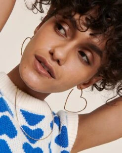 Les Créoles Grands Cœurs - Dorées à L'or Fin 24 Carats -Bijoux Magasin 23Wcreolesgrandscoeurs chainecarree pullHircuscoeursallover emoiemoi 08 624web