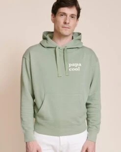 Le Hoodie Brodé Papa Cool En Coton Bio - Olive -Bijoux Magasin 23Whoodiepapacoololive emoiemoi 29 3119web