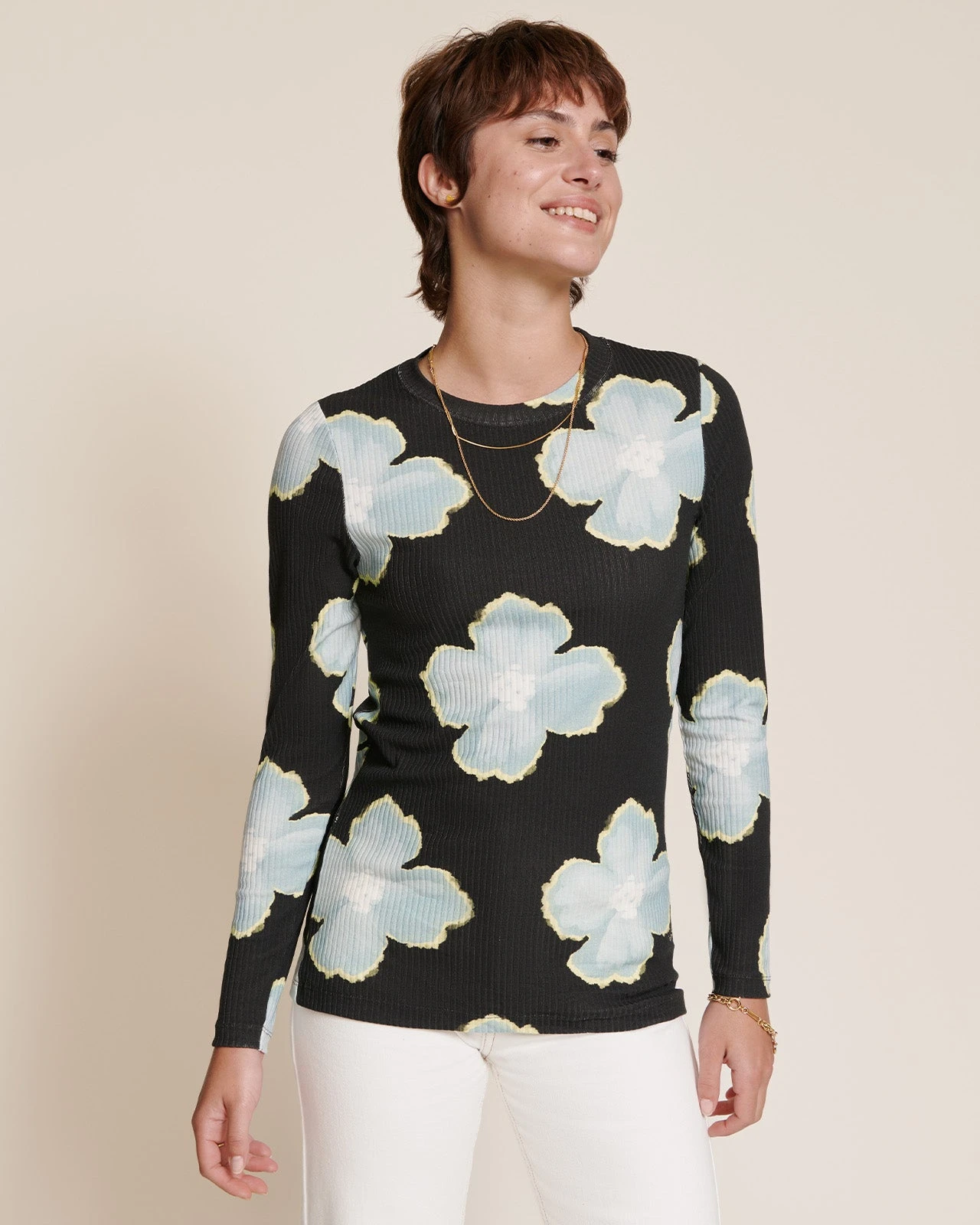 Le Haut Janis En Lyocell - Anémones Des Neiges 4 Le Haut Janis En Lyocell - Anémones Des Neiges – Image 2