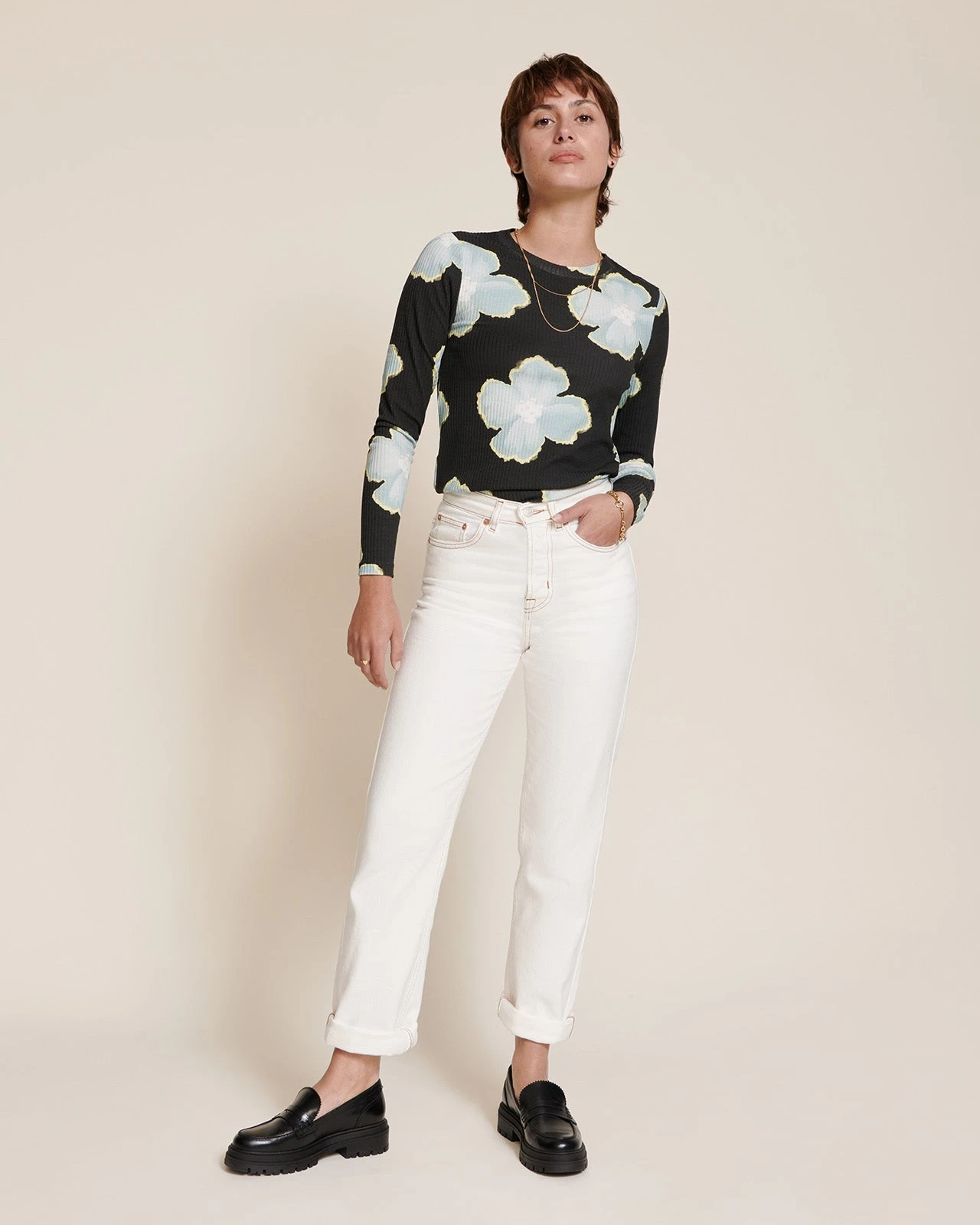 Le Haut Janis En Lyocell - Anémones Des Neiges 6 Le Haut Janis En Lyocell - Anémones Des Neiges – Image 4