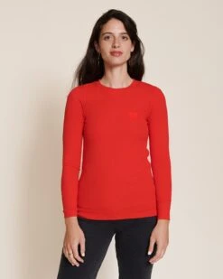 Le Haut Janis En Lyocell - Rouge -Bijoux Magasin 23WloukoumrougeT shirtJanisrouge emoiemoi 34 3571web