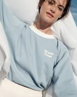 Le Haut De Pyjama Dream Team Femme En Coton Bio Nid D'abeille - Bleu 17 Le Haut De Pyjama Dream Team Femme En Coton Bio Nid D'abeille - Bleu -Bijoux Magasin 23Wpyjamadreamteambleuglacier emoiemoi 11 1816web