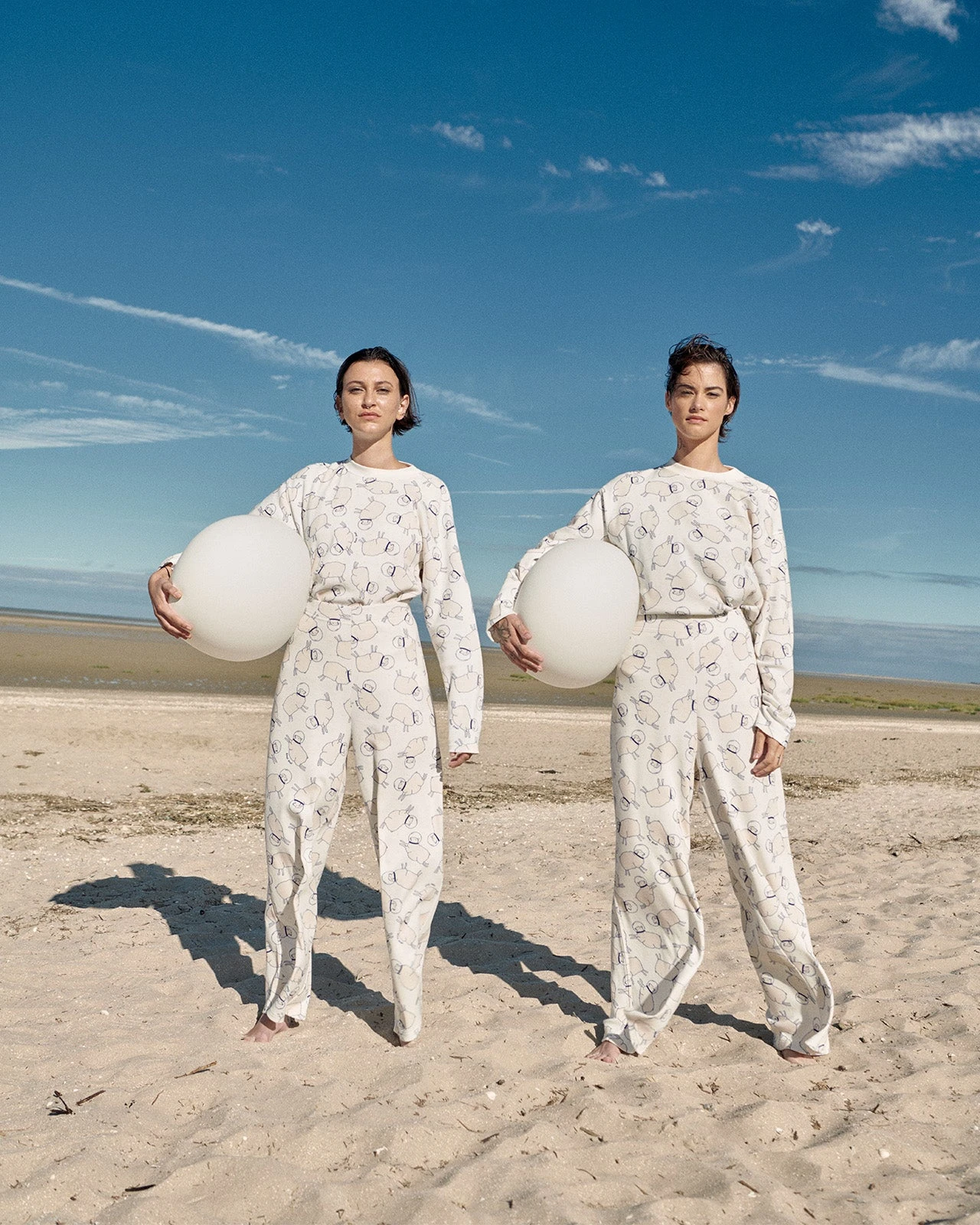 Le Bas De Pyjama Moutons De L'espace Femme En Coton Bio Nid D'abeille - Blanc 9 Le Bas De Pyjama Moutons De L'espace Femme En Coton Bio Nid D'abeille - Blanc – Image 7