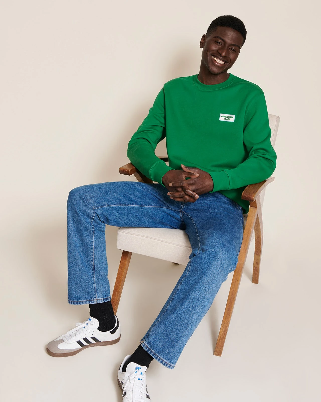 Le Sweat Gomme Awesome Dad En Coton Bio - Vert 5 Le Sweat Gomme Awesome Dad En Coton Bio - Vert – Image 3