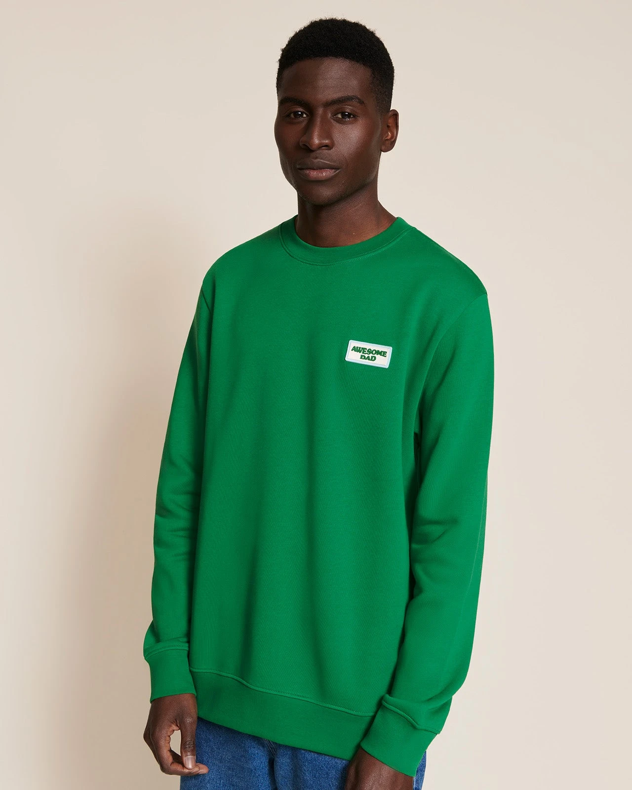 Le Sweat Gomme Awesome Dad En Coton Bio - Vert 7 Le Sweat Gomme Awesome Dad En Coton Bio - Vert – Image 5