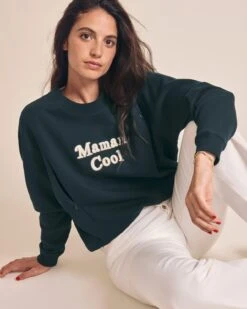 Le Sweat D'allaitement Maman Cool Femme En Coton Bio - Charbon -Bijoux Magasin 23Wsweaticoniquecharbon mamancoolallaitement emoiemoiweb