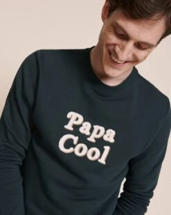 Le Sweat Papa Cool En Coton Bio - Charbon