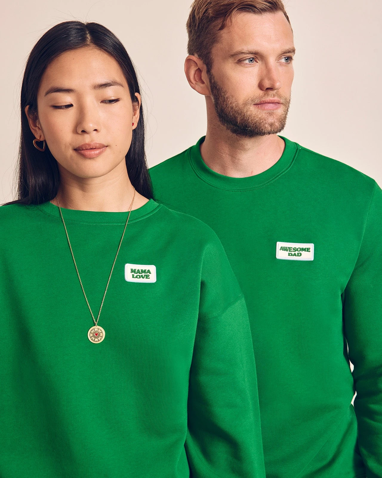 Le Sweat Gomme Awesome Dad En Coton Bio - Vert 6 Le Sweat Gomme Awesome Dad En Coton Bio - Vert – Image 4