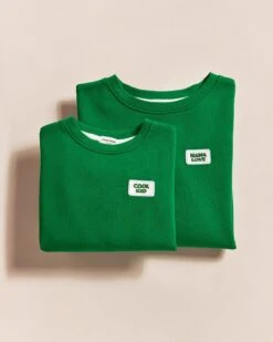 Le Sweat Gomme Cool Kid En Coton Bio - Vert -Bijoux Magasin 23Wsweatpatchvertmamalovefemme coolkidenfant emoiemoiweb