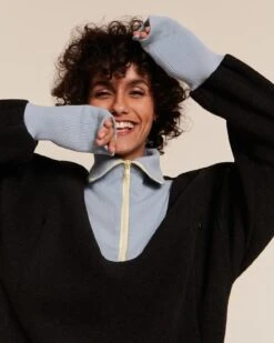 Le Sweat D'allaitement Sunilke En Polaire Recyclée Et Col Zippé - Gris -Bijoux Magasin 23Wsweattrappeurpolairegrisanthracitesunilkeallaitementfemme emoiemoi 35 3470web