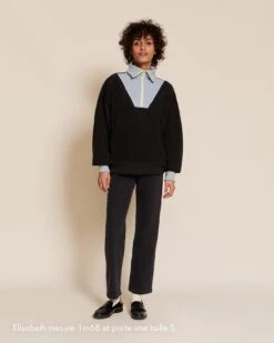 Le Sweat D'allaitement Sunilke En Polaire Recyclée Et Col Zippé - Gris -Bijoux Magasin 23Wsweattrappeurpolairegrisanthracitesunilkeallaitementfemme jeanblackstone emoiemoi 35 3436webtaille