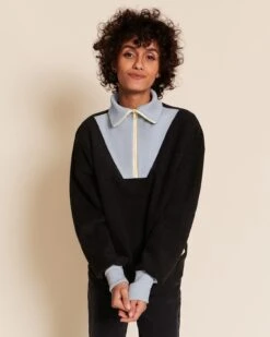 Le Sweat D'allaitement Sunilke En Polaire Recyclée Et Col Zippé - Gris