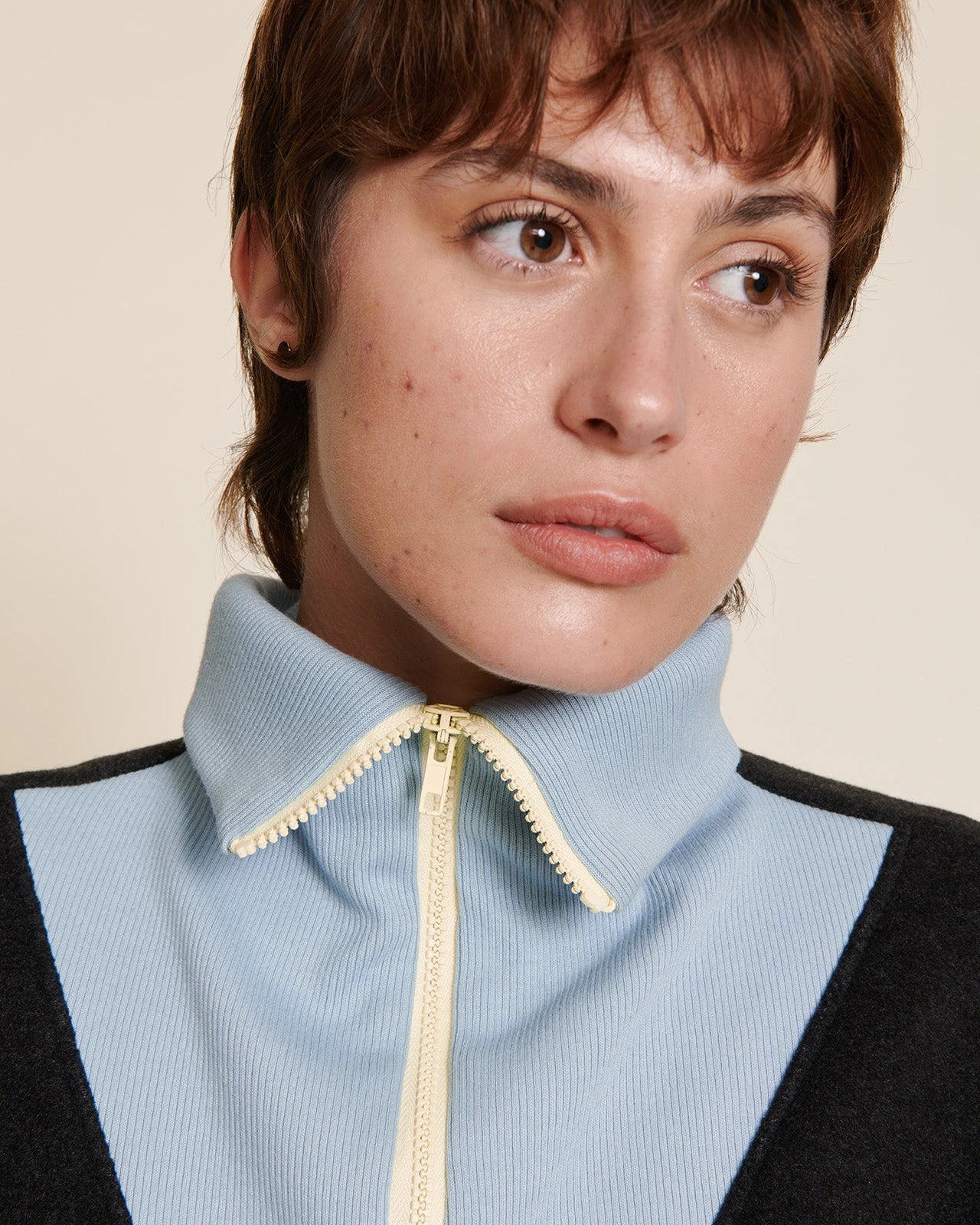 Le Sweat Sunny En Polaire Recyclée Et Col Zippé - Gris 4 Le Sweat Sunny En Polaire Recyclée Et Col Zippé - Gris – Image 2