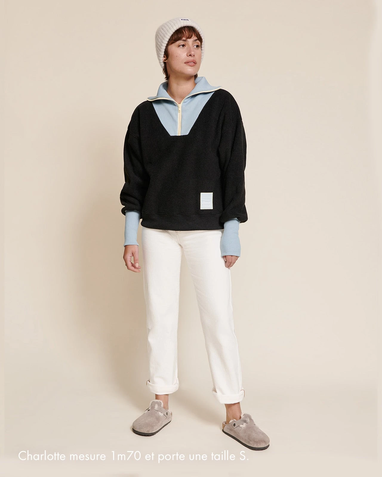 Le Sweat Sunny En Polaire Recyclée Et Col Zippé - Gris 5 Le Sweat Sunny En Polaire Recyclée Et Col Zippé - Gris – Image 3