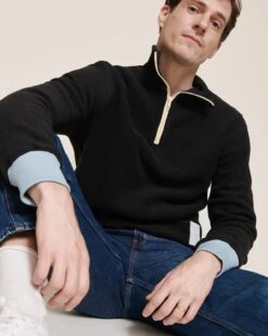 Le Sweat Stanny En Polaire Recyclée Et Col Zippé - Gris