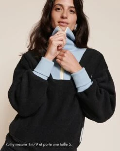 Le Sweat D'allaitement Sunilke En Polaire Recyclée Et Col Zippé - Gris -Bijoux Magasin 23Wtrappeurgrissweattrappeursunallaitementgrisanthracite baguecoeursdores emoiemoi 33 3343webtaille