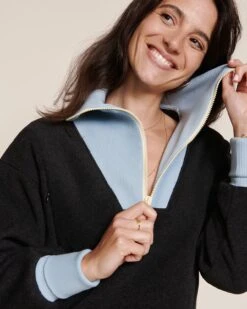 Le Sweat D'allaitement Sunilke En Polaire Recyclée Et Col Zippé - Gris -Bijoux Magasin 23Wtrappeurgrissweattrappeursunallaitementgrisanthracite baguecoeursdores emoiemoi 33 3351web