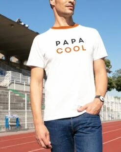 Le T-shirt Papa Cool En Coton Bio Ivoire