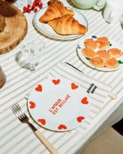 Le Lot De 6 Assiettes En Porcelaine -Bijoux Magasin Assiettel amourestdeclare 1280x1600px