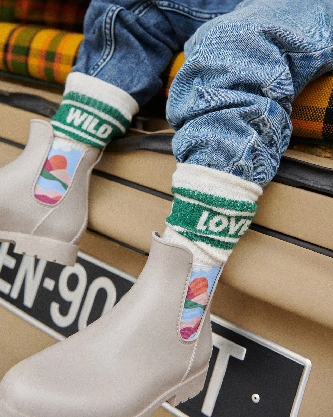 Le Lot De Chaussettes Wild Love Enfant - Vert Et Orange - Bocage X émoi émoi 4 Le Lot De Chaussettes Wild Love Enfant - Vert Et Orange - Bocage X émoi émoi – Image 2