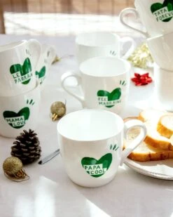 Le Mug Coeur Fée Marraine - Vert Sapin -Bijoux Magasin COMPOM 1