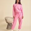 Le Pantalon Paulette En Coton Bio - Rose -Bijoux Magasin COMPOSWlegrandamourrosejoggingrosefemme2 1280x1600px