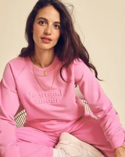 Le Pantalon Paulette En Coton Bio - Rose -Bijoux Magasin COMPOSWlegrandamourrosejoggingrosefemme4 1280x1600px