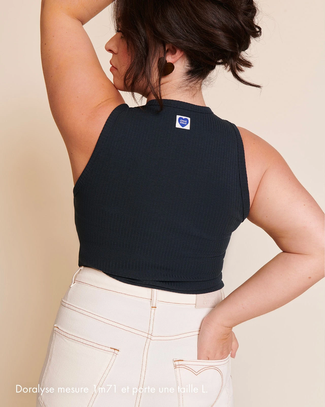 Le Débardeur Debra En Lyocell Côtelé - Charbon 7 Le Débardeur Debra En Lyocell Côtelé - Charbon – Image 5