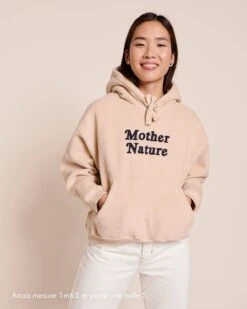 Le Hoodie Mother Nature En Polaire Recyclée - Beige -Bijoux Magasin HoodieMotherNaturefemme1 1280x1600pxtaille