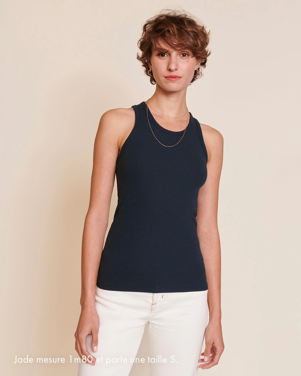 Le Débardeur Debra En Lyocell Côtelé - Charbon 4 Le Débardeur Debra En Lyocell Côtelé - Charbon – Image 2