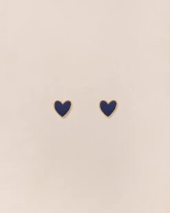 Les Boucles D'oreilles Céleste Petit Cœur Bleu - Dorées à L'or Fin 24 Carats 10 Les Boucles D'oreilles Céleste Petit Cœur Bleu - Dorées à L'or Fin 24 Carats -Bijoux Magasin PERMANENT BIJOUXBLEUS Boucled oreilleCelesteBleue emoiemoi 531web