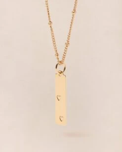 La Médaille Cœur Baguette - Dorée à L'or Fin 24 Carats - 20mm -Bijoux Magasin PERMANENT BIJOUXDORES MedailleCoeurbaguette2coeurs emoiemoi 0646web