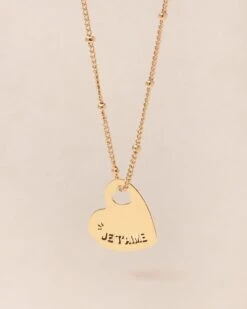 La Médaille Mona Je T'aime - Dorée à L'or Fin 24 Carats - 15mm