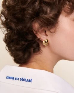 Les Boucles D'oreilles Précieuses Betty En Vermeil - 20mm -Bijoux Magasin PERMANENT BIJOUXPRECIEUX Bouclesd oreillesBOBetty vermeil 20mm ligneprecieuse ChemiseCharlotteL amourestdeclare blancemoiemoi 09 538web