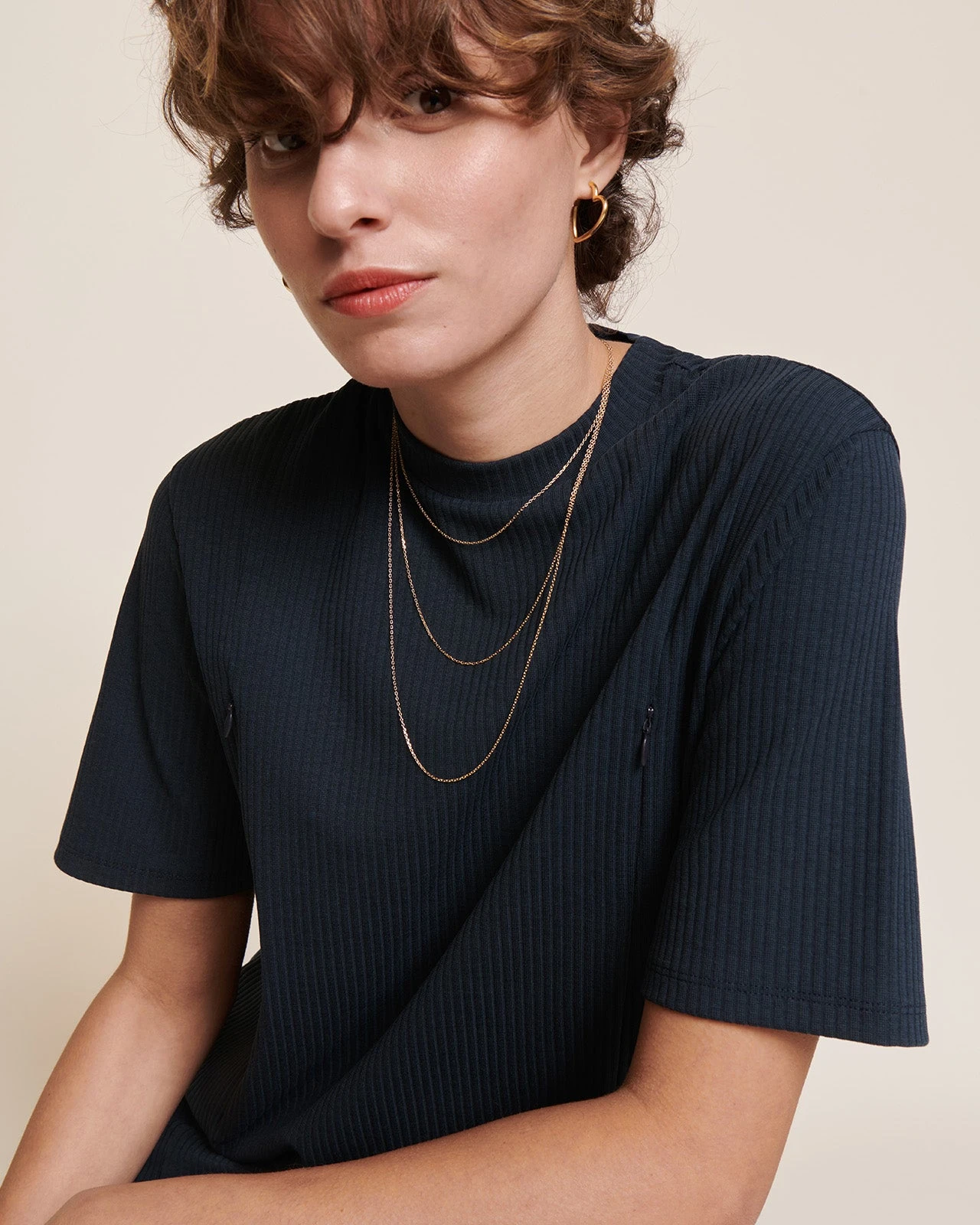 La Robe Roxane Allaitement En Lyocell Côtelé - Charbon 6 La Robe Roxane Allaitement En Lyocell Côtelé - Charbon – Image 4