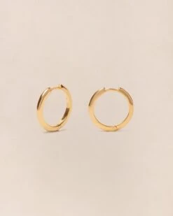 La Paire De Créoles Précieuses Carry En Vermeil - 16mm