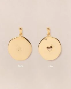 La Médaille Précieuse Initiale - 17 Mm - En Vermeil -Bijoux Magasin PERMANENT BIJOUXPRECIEUX Medailleprecieuseinitiale17mmA faceetpile emoiemoi 111web 4ab9c8aa a706 420a 9361 6255e9ce1097