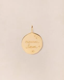 La Médaille Précieuse Seule Maman Louve - En Vermeil - 17mm