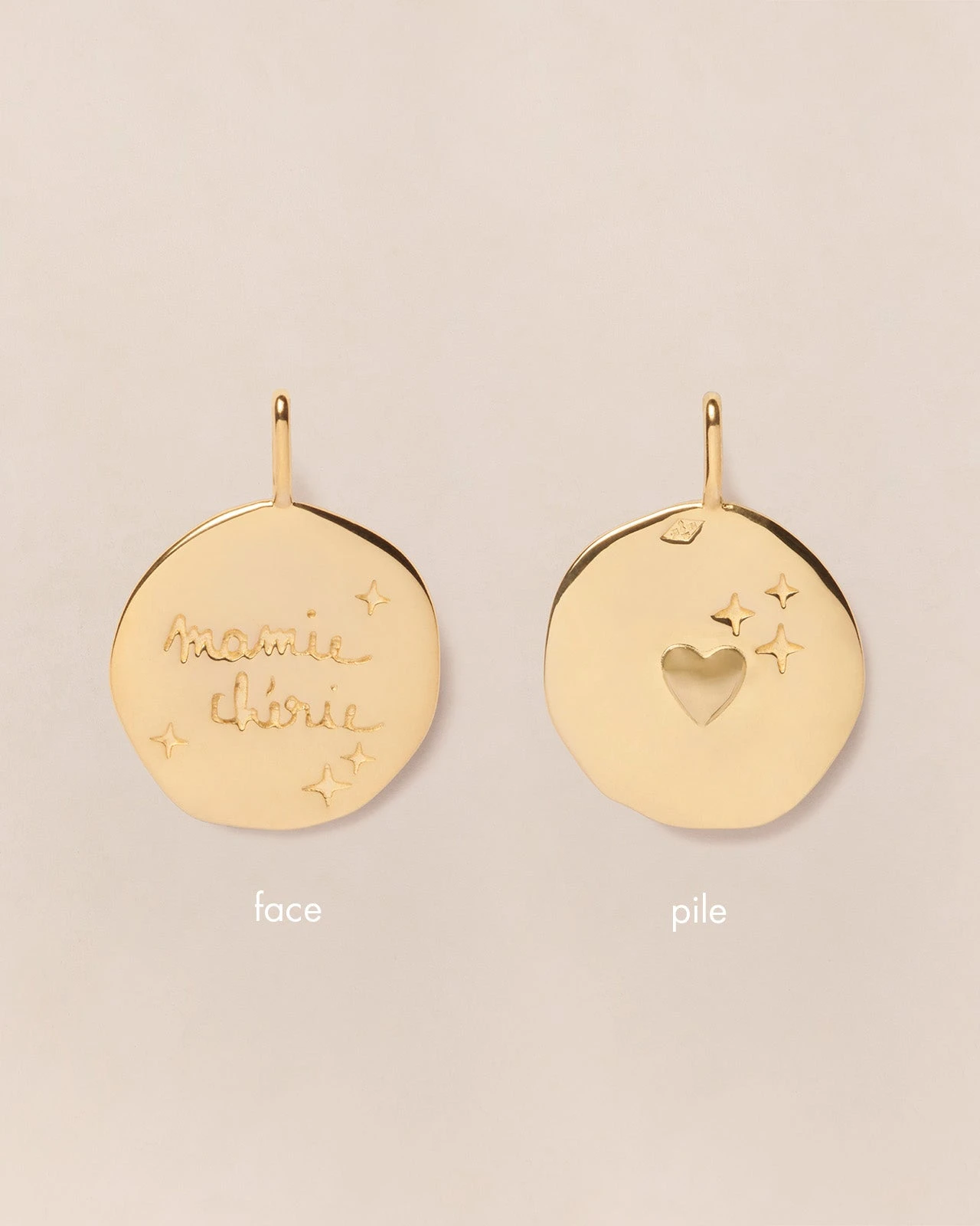 La Médaille Précieuse Mamie Chérie - 17 Mm - En Vermeil 7 La Médaille Précieuse Mamie Chérie - 17 Mm - En Vermeil – Image 5