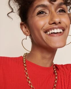 Le Collier En Maille Chunky XXL Doré à L'or Fin 24 Carats -Bijoux Magasin PERMANENTBIJOUX CollierChaineMaillonsChunkyXXL Creolesgrandscoeurs emoiemoi D2LOOK 23 1913web