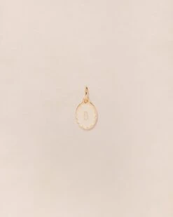 La Médaille Initiale Ovale - Ivoire - 10mm